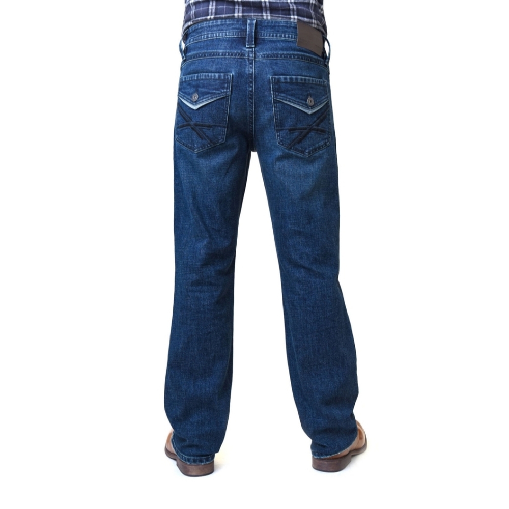 TK Axel Jeans Slim Boot Cut Stretch Denim Dark Wash Size 38 x 34
